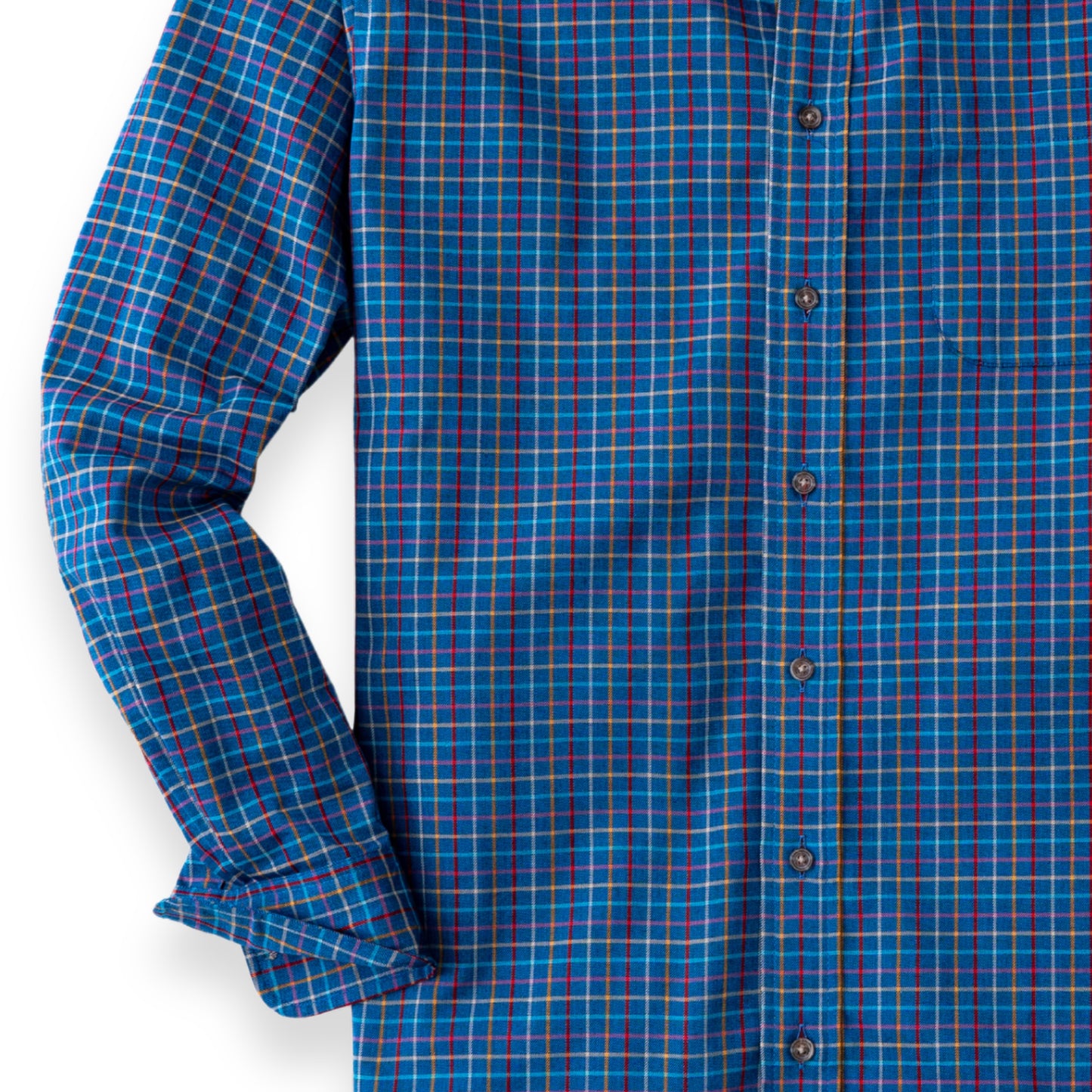 Men's Aqua Tattersall Viyella Shirt