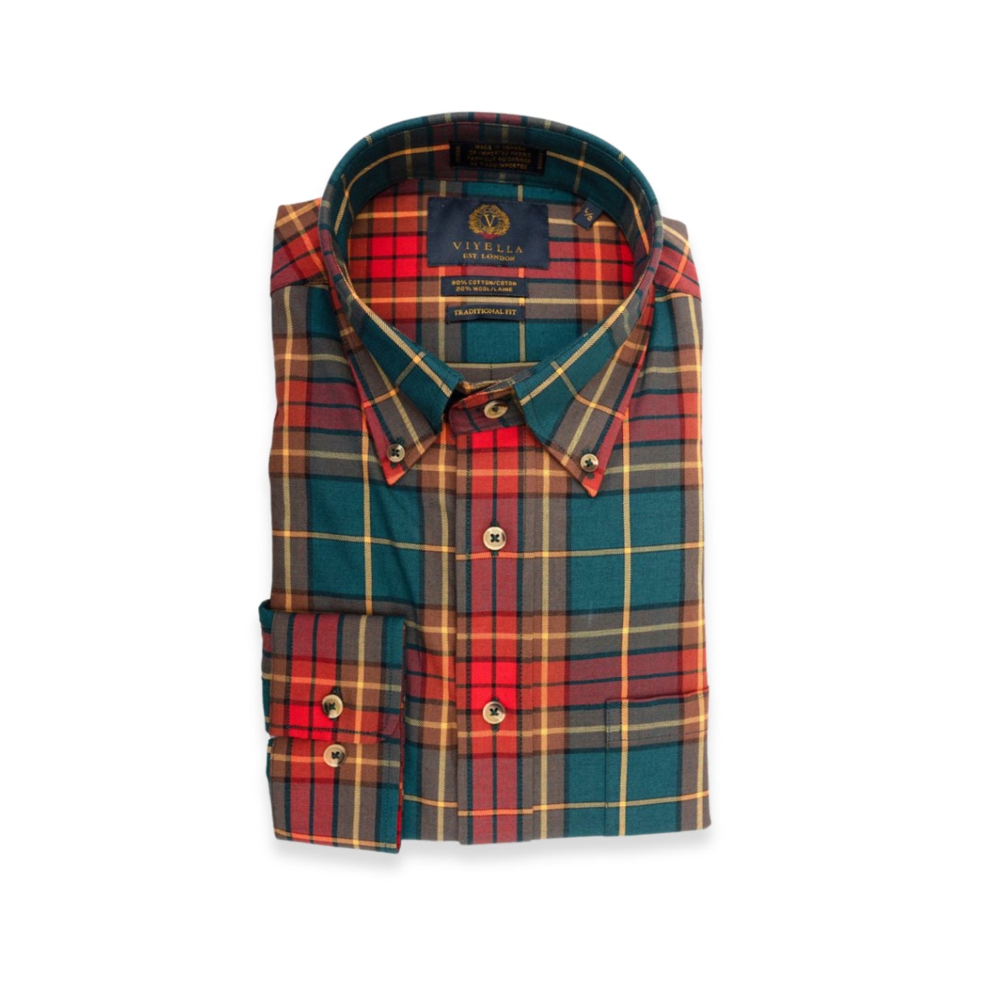 Men's Autumnal Plaid Viyella Shirt