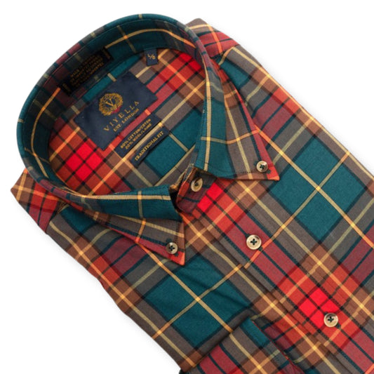 Men's Autumnal Plaid Viyella Shirt