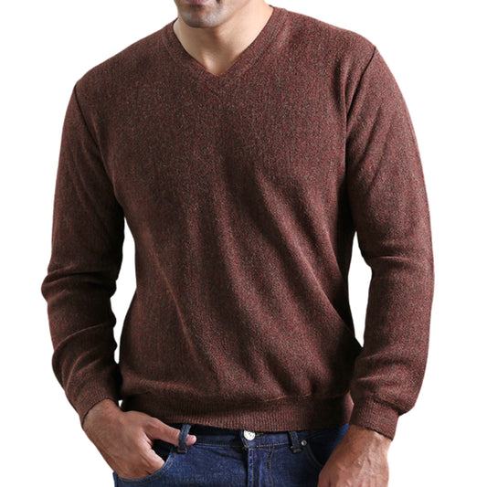 Men's Baby Alpaca & Merino Wool V-Neck Sweater