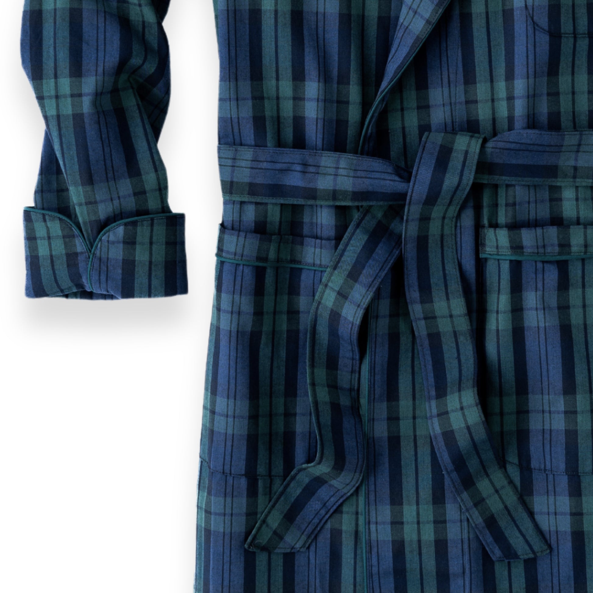 Men's Black Watch Plaid Viyella Robe