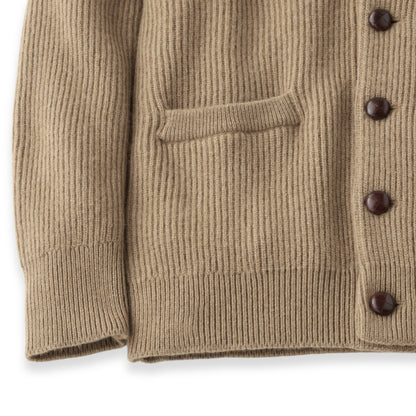 Men's Camel Hair Shawl Collar Cardigan