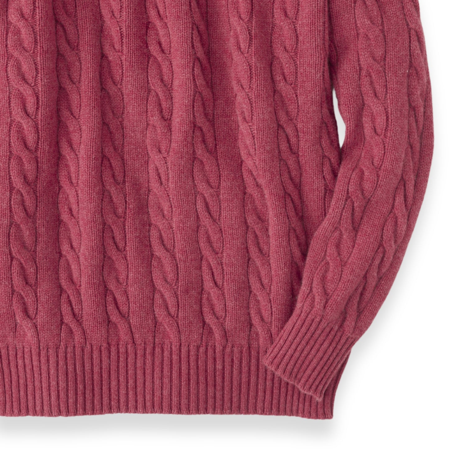 Cashmere Cable Knit Crew Neck Sweater