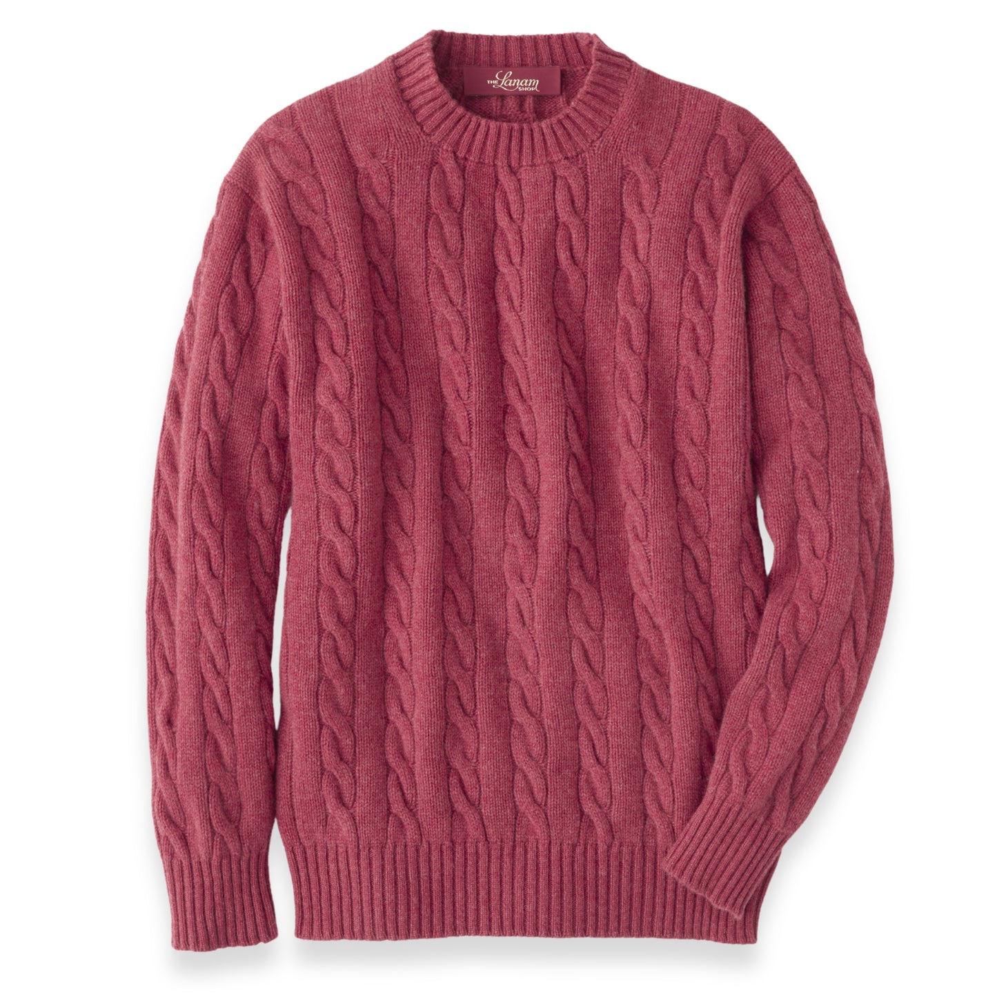 Cashmere Cable Knit Crew Neck Sweater