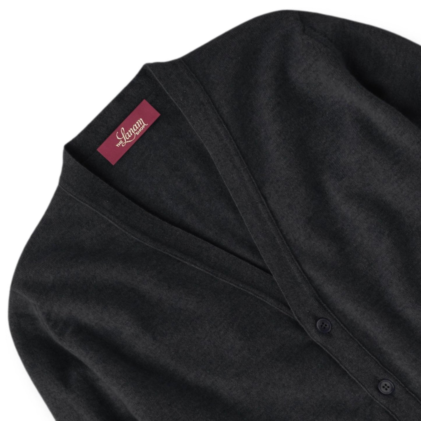 Men's Cashmere Cardigan in Charcoal