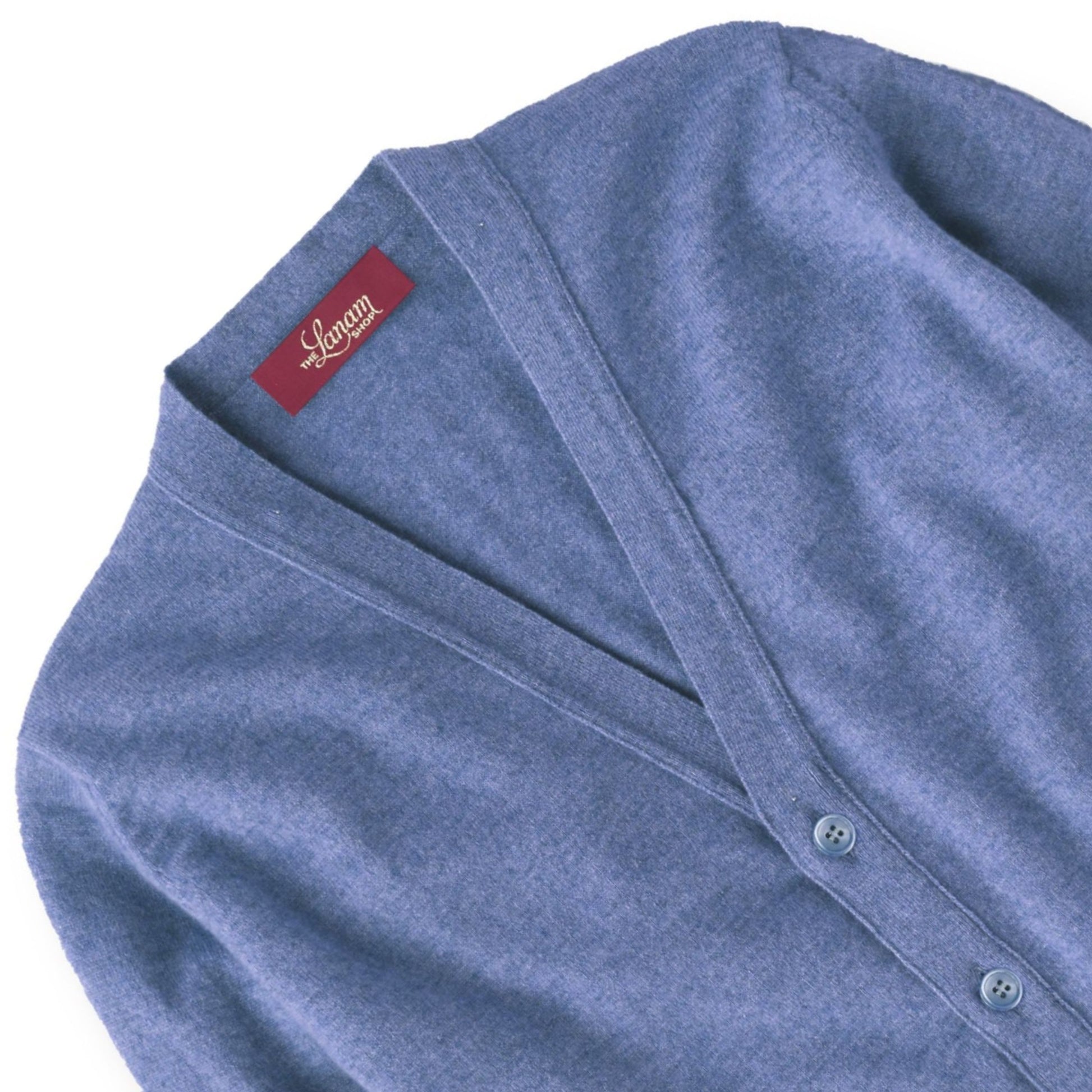 Men's Cashmere Cardigan in Lapis