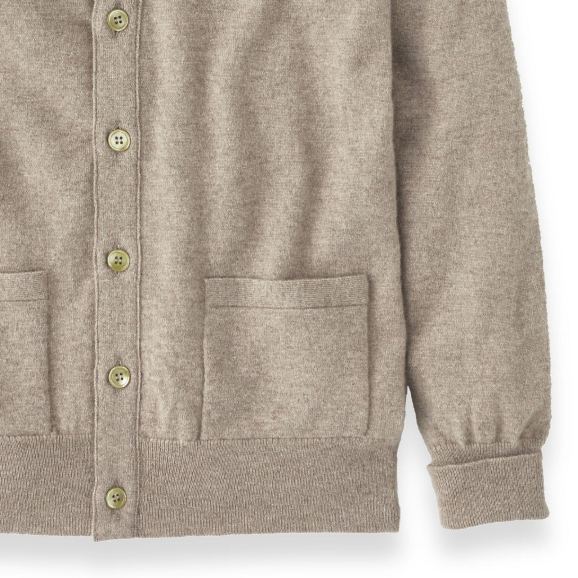 Men's Cashmere Cardigan in Dark Natural