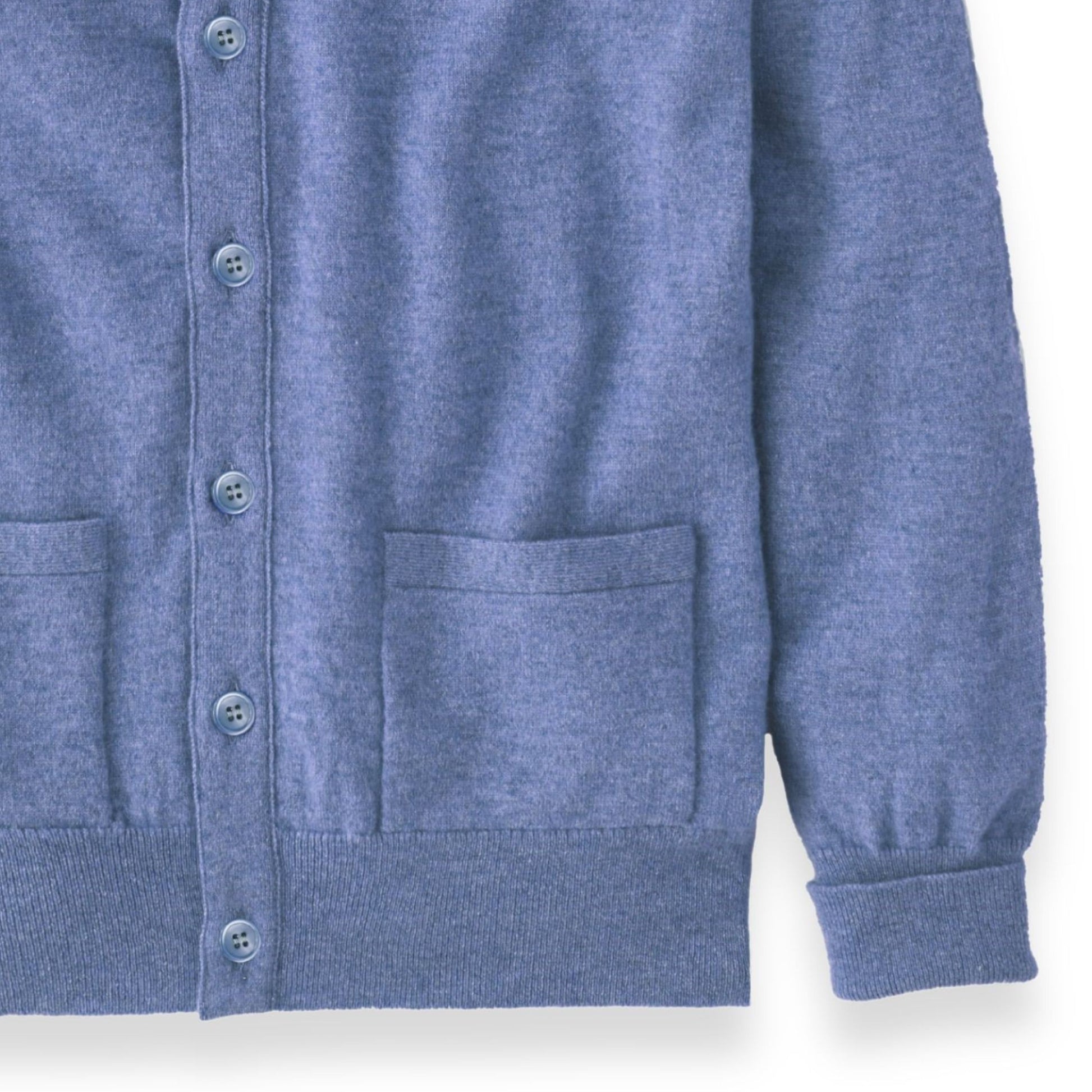 Men's Cashmere Cardigan in Lapis