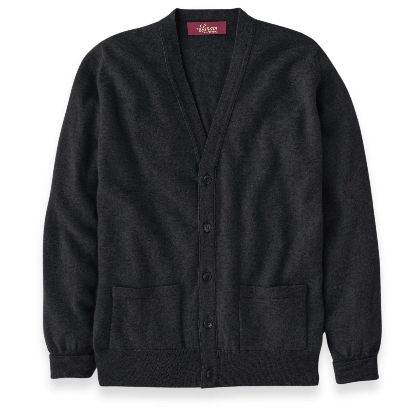 Men's Cashmere Cardigan in Charcoal