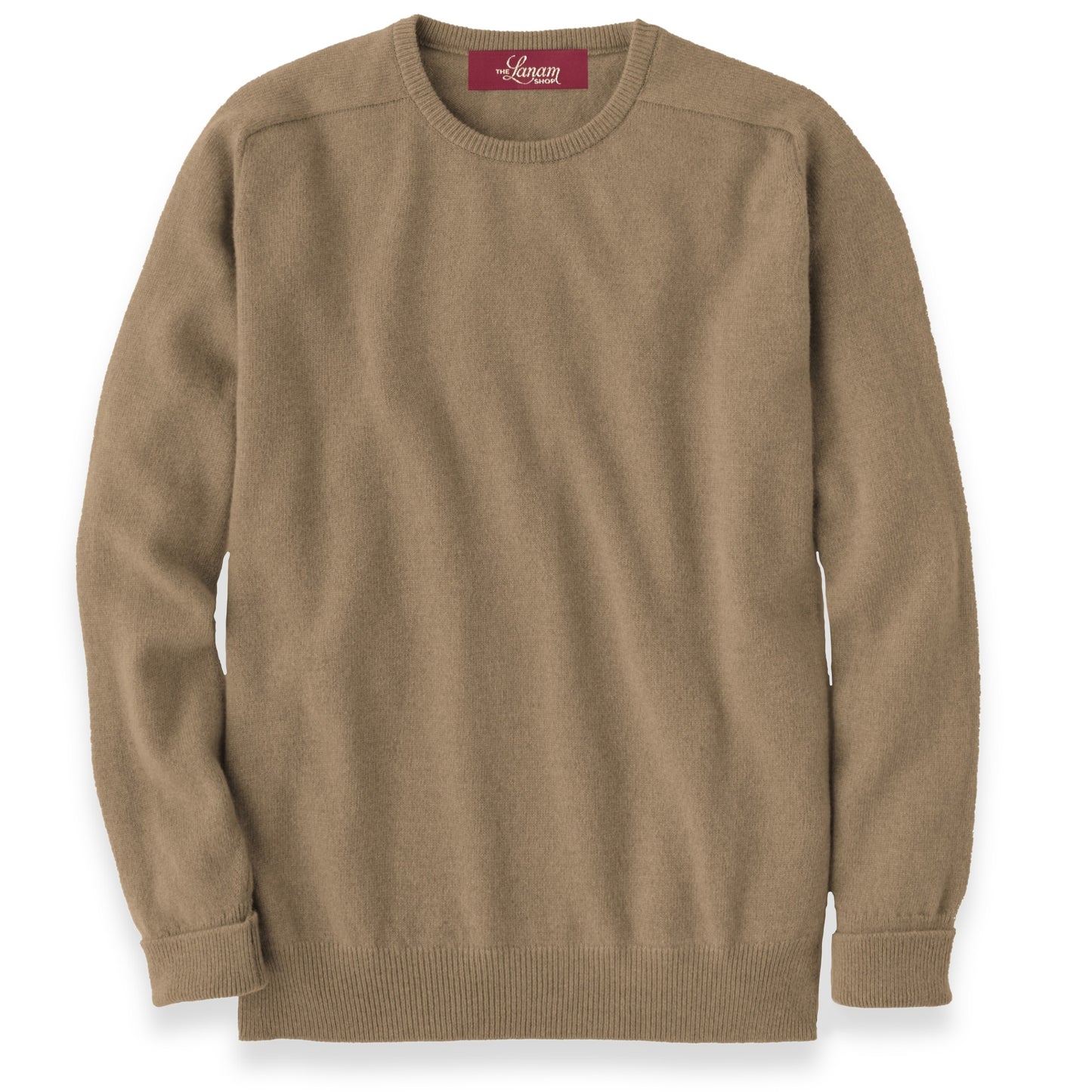 Men's Cashmere Crew Neck Sweater With Saddle Shoulder in Savannah