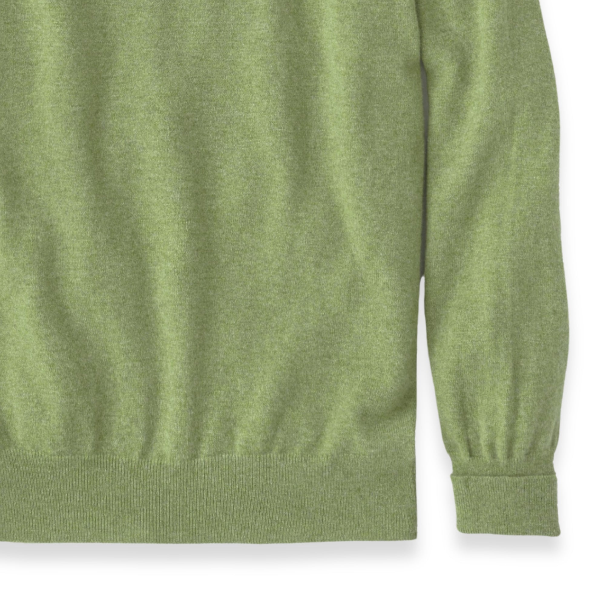 Men's Cashmere Crew Neck Sweater With Set-In Sleeve in Foliage