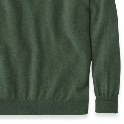 Men's Cashmere Crew Neck Sweater With Set-In Sleeve in Serpentine