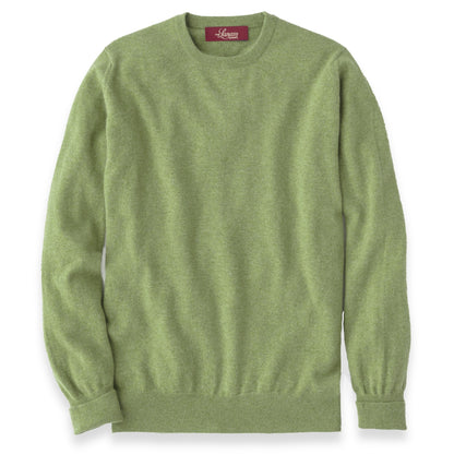 Men's Cashmere Crew Neck Sweater With Set-In Sleeve in Foliage