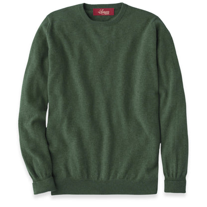 Men's Cashmere Crew Neck Sweater With Set-In Sleeve in Serpentine