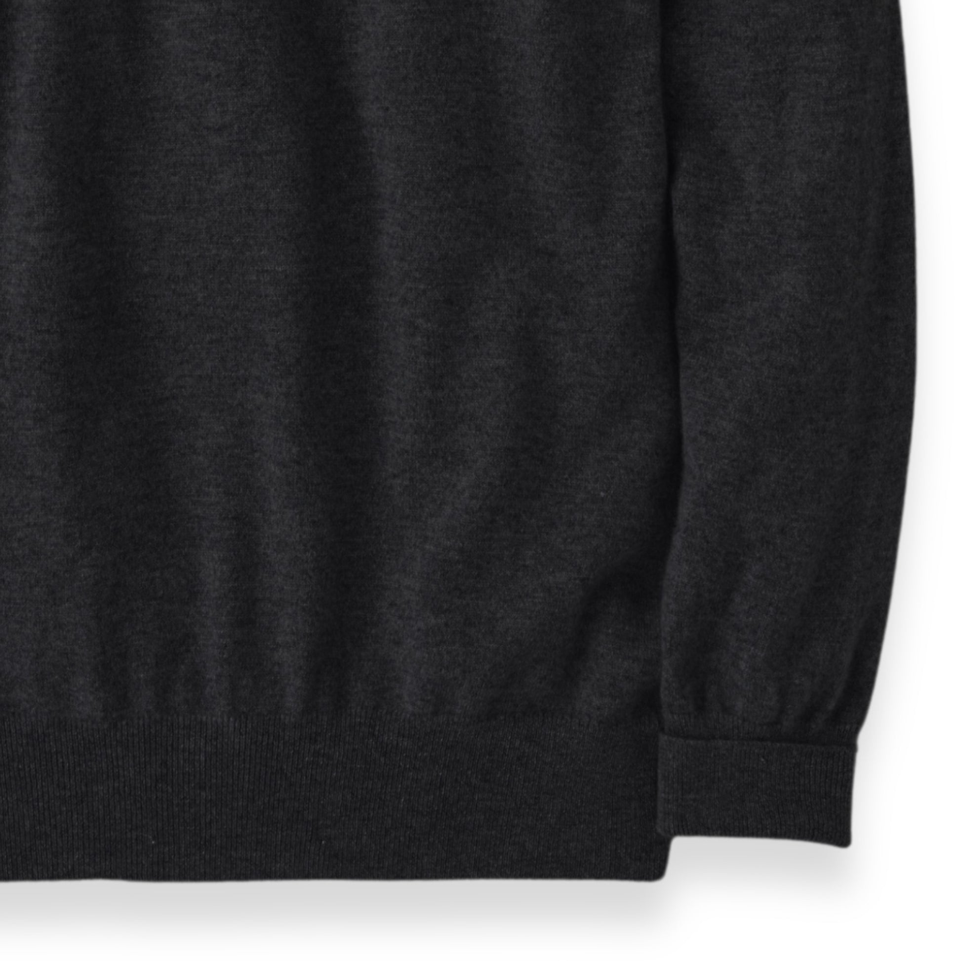 Men's Cashmere Polo Shirt Sweater in Charcoal