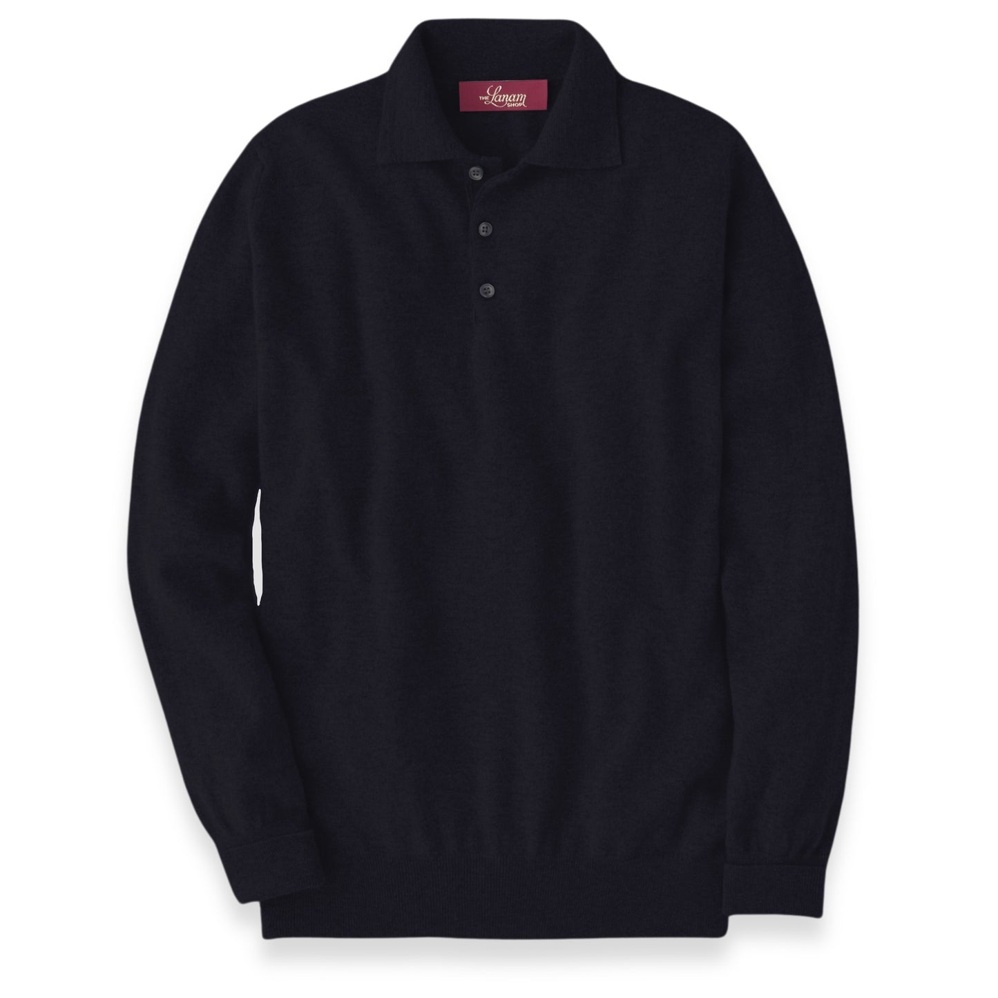 Men's Cashmere Polo Shirt Sweater in Navy