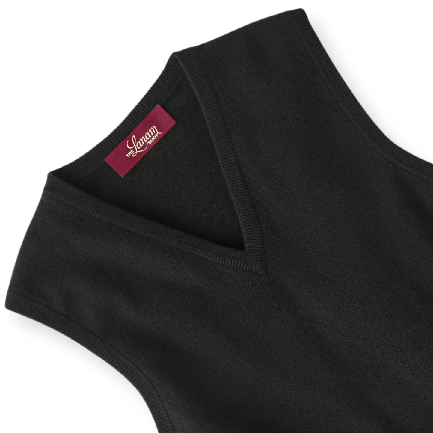 Men's Cashmere Slipover Vest in Charcoal