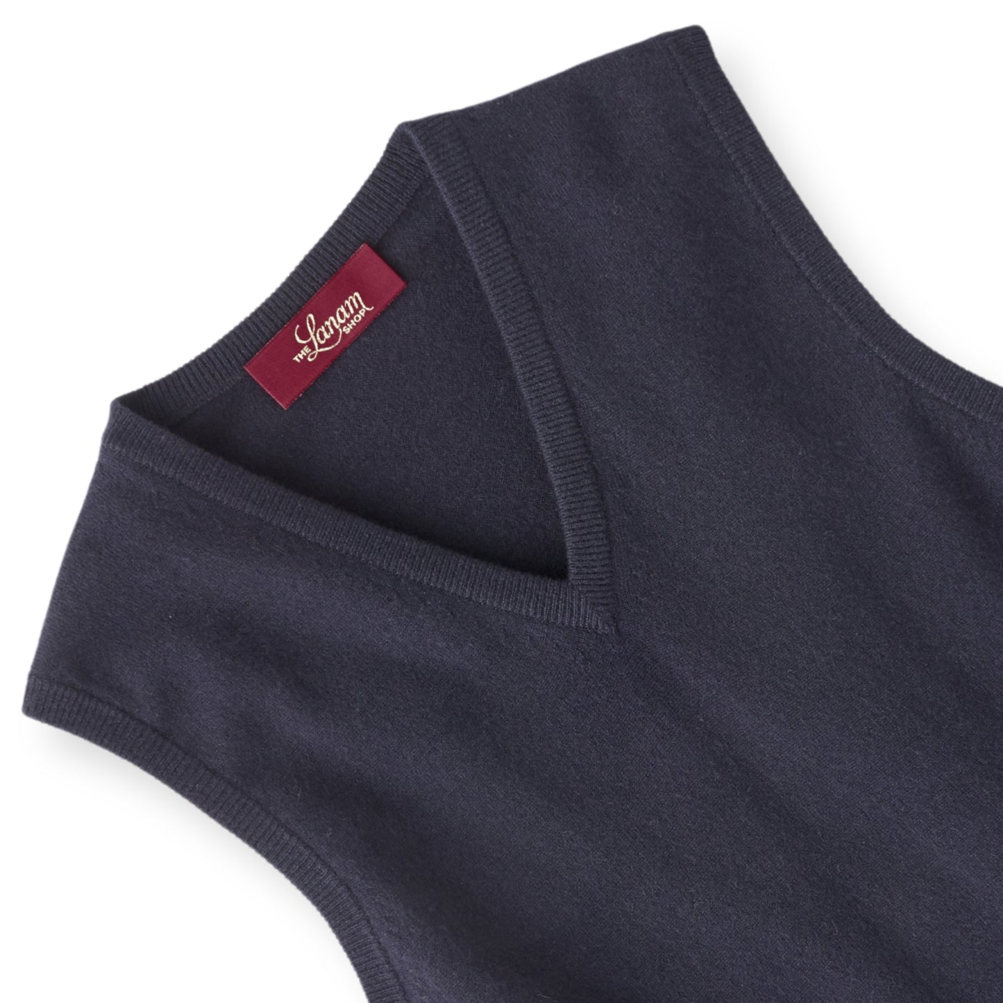 Men's Cashmere Slipover Vest in Navy