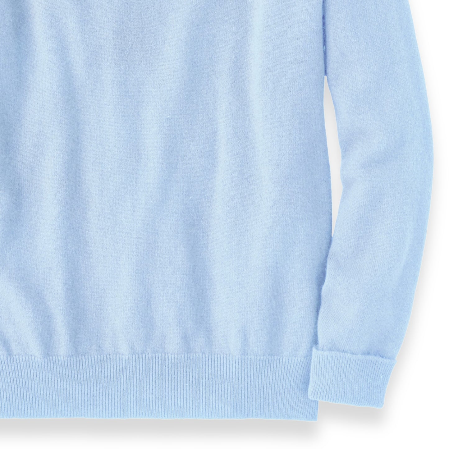 Men's Cashmere V-Neck Sweater With Saddle Shoulder in Hyacinth