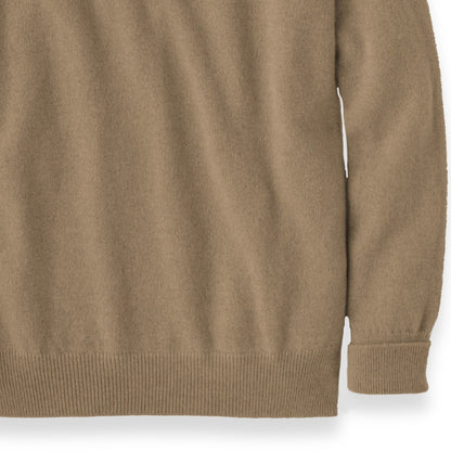 Men's Cashmere Crew Neck Sweater With Saddle Shoulder in Savannah