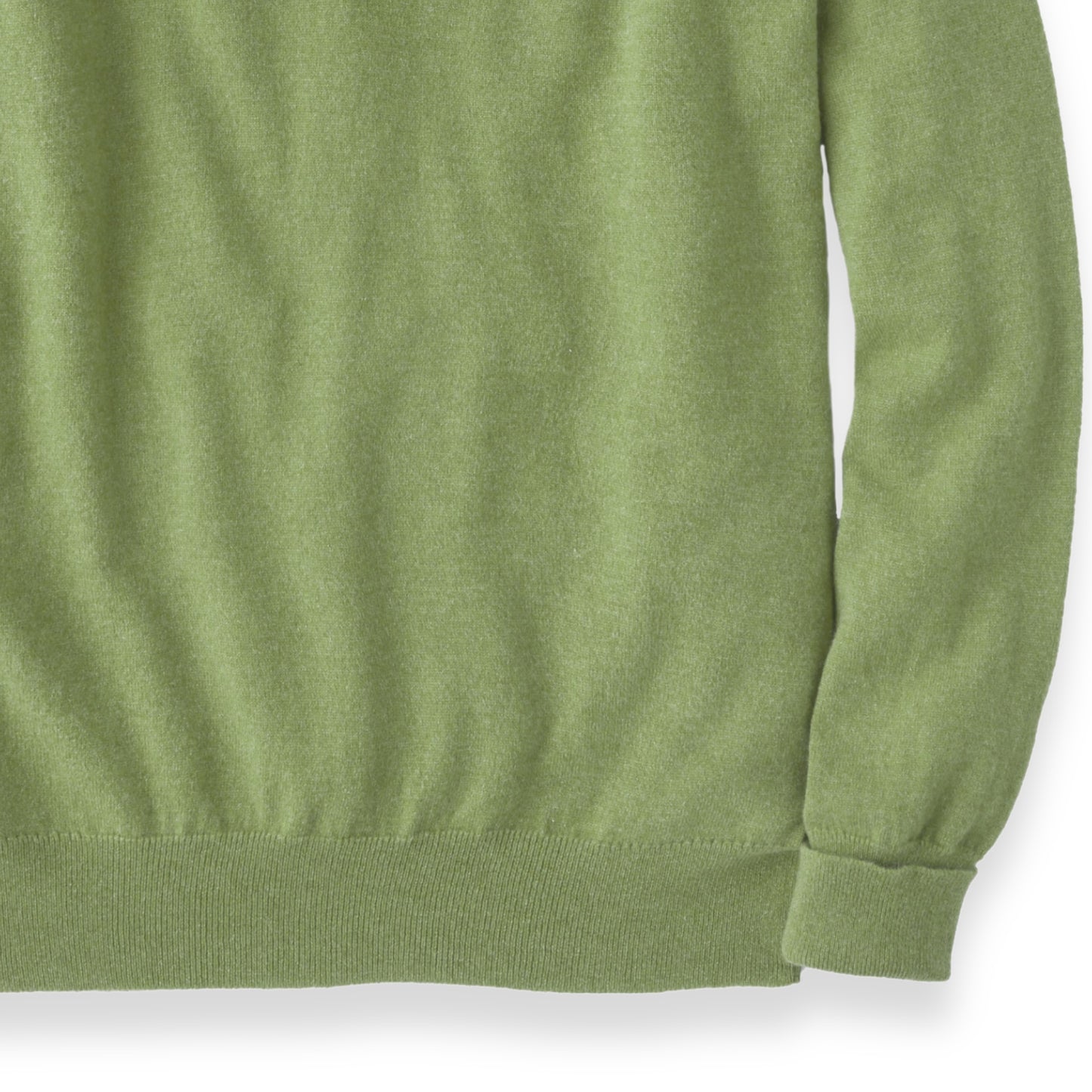 Men's Cashmere V-Neck Sweater With Set-In Sleeve in Foliage