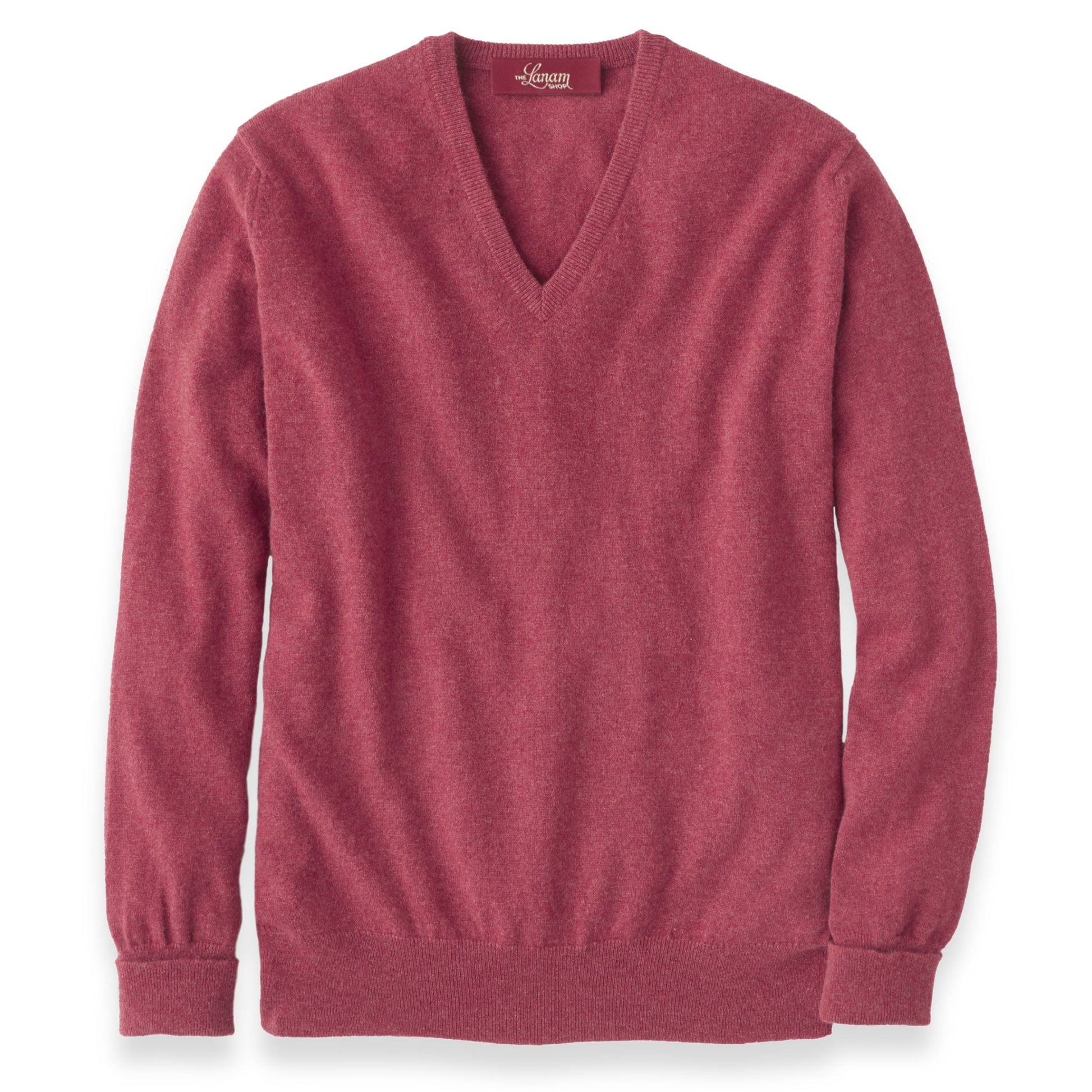 Men's Cashmere V-Neck Sweater With Set-In Sleeve