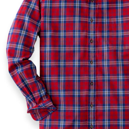 Men's Classic Red Plaid Viyella Shirt