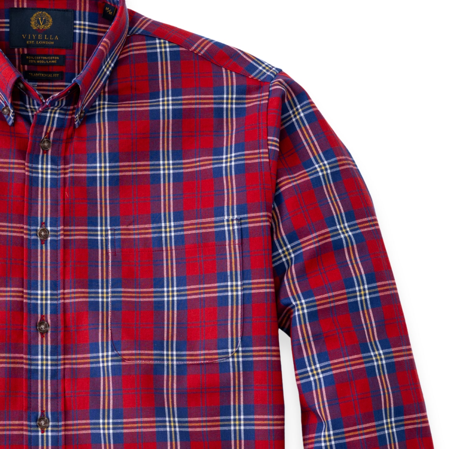 Men's Classic Red Plaid Viyella Shirt