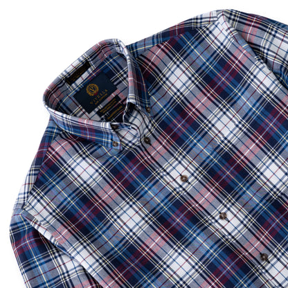 Men's Denim Plaid Viyella Shirt