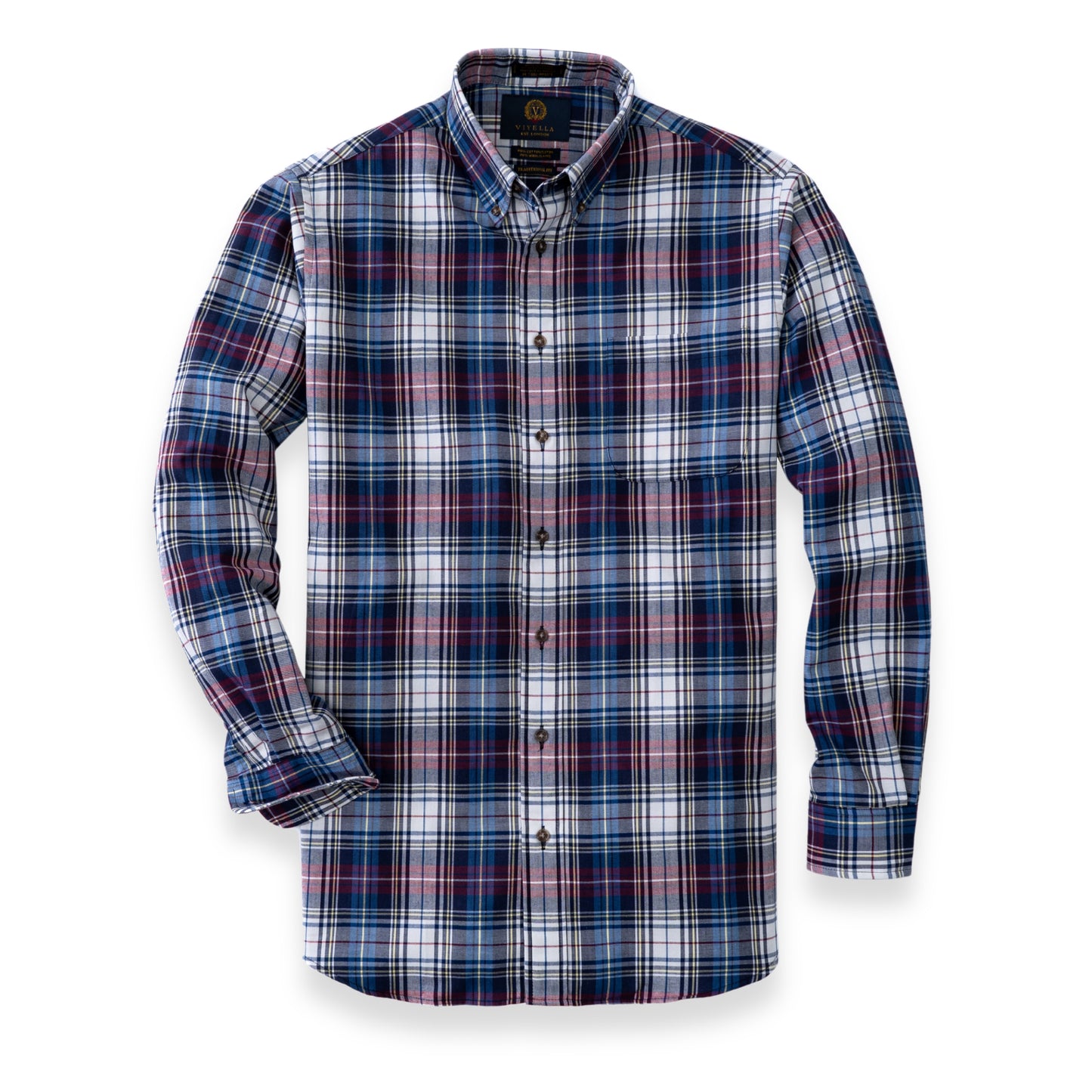 Men's Denim Plaid Viyella Shirt