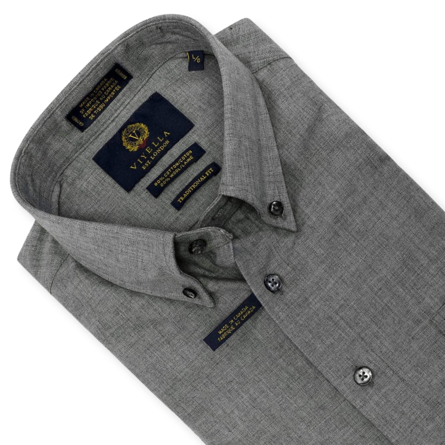 Men's Flannel Grey Viyella Shirt