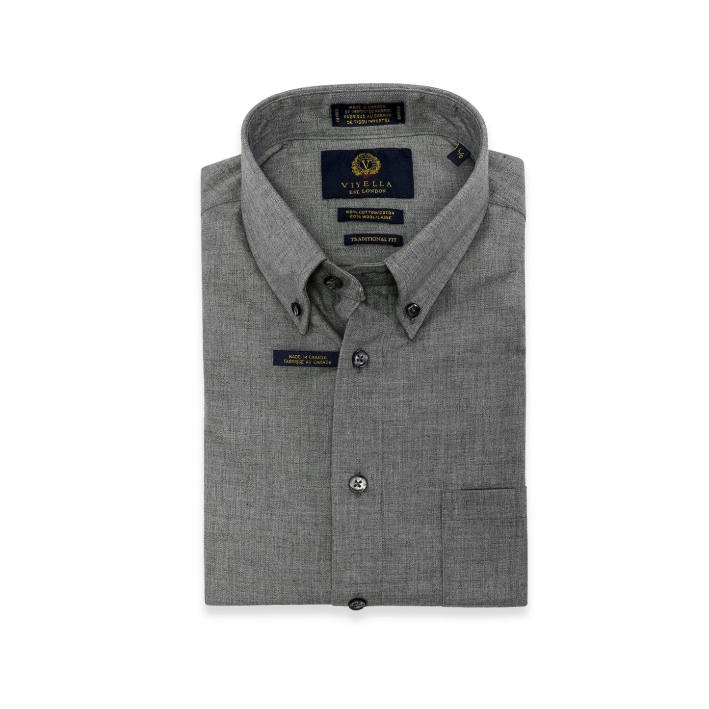 Men's Flannel Grey Viyella Shirt