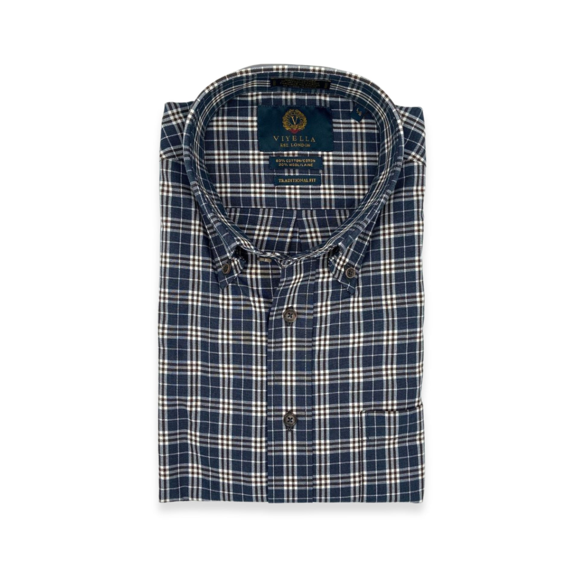 Men's Grey Check Viyella Shirt Main