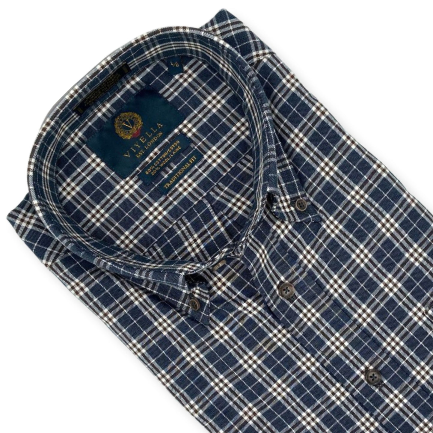 Men's Grey Check Viyella Shirt Main