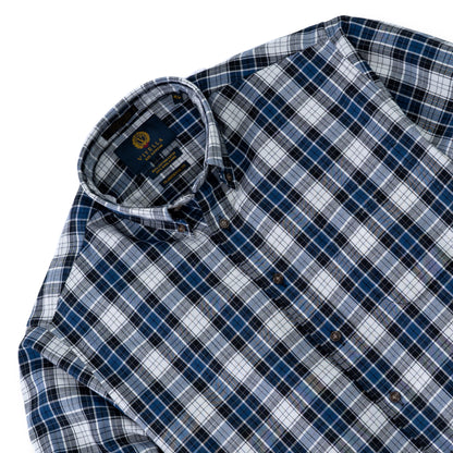 Men's Harbour Blue Plaid Viyella Shirt