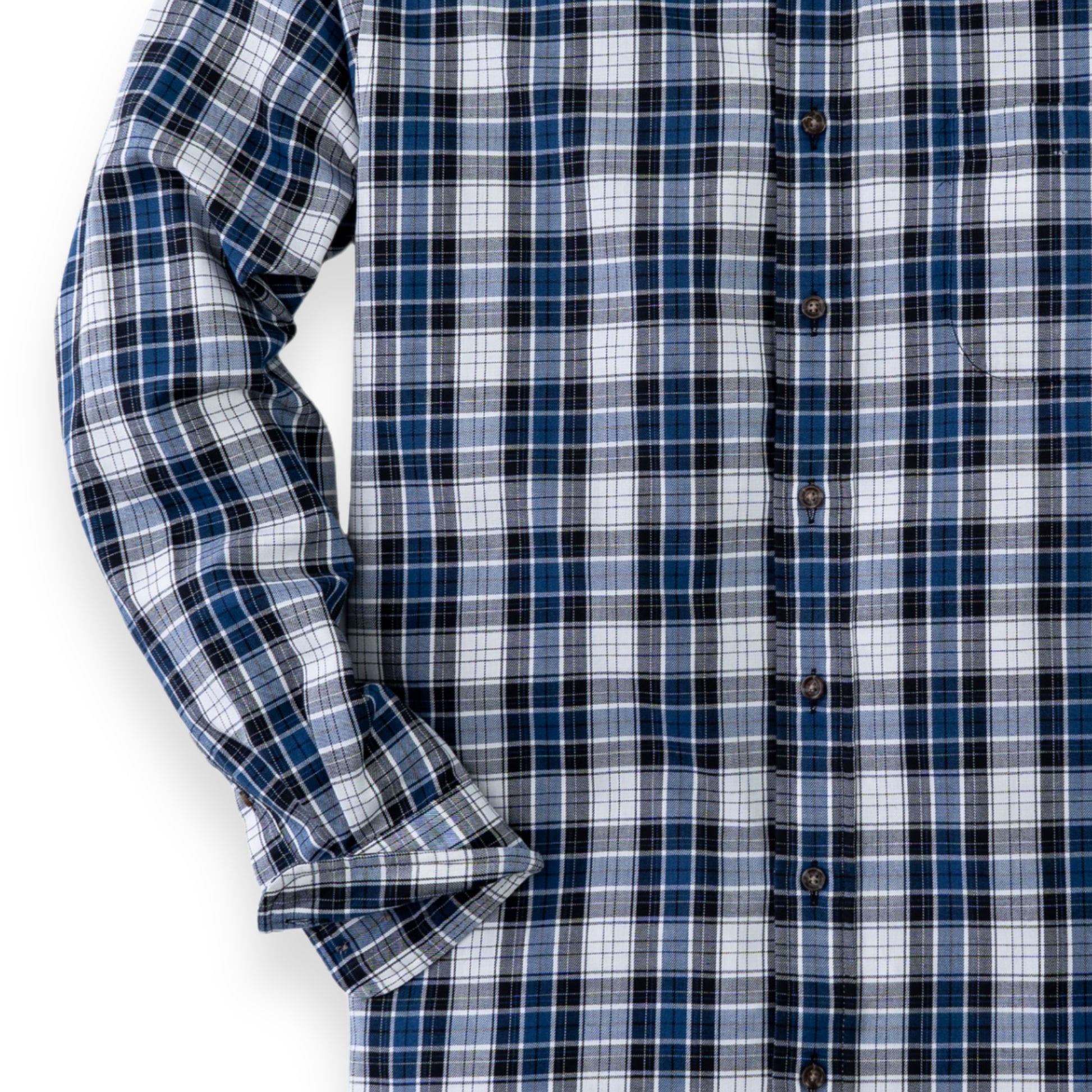 Men's Harbour Blue Plaid Viyella Shirt