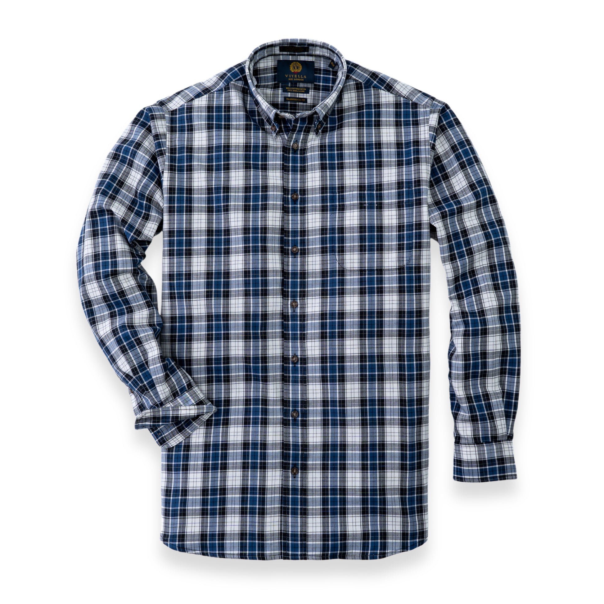 Men's Harbour Blue Plaid Viyella Shirt