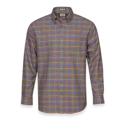 Men's Multi Fine Check Luxury Blend Viyella Shirt