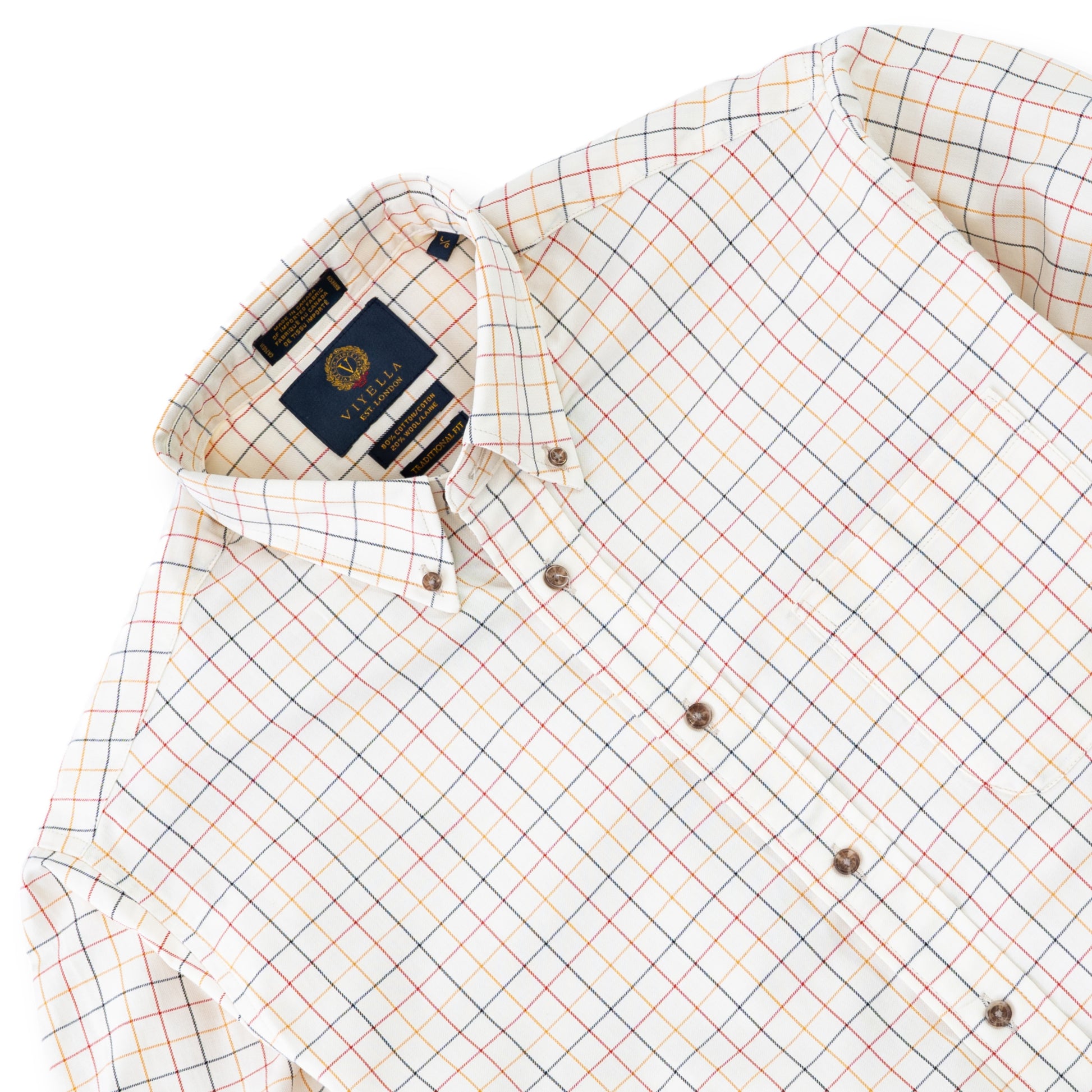 Men's Natural Tattersall Viyella Shirt