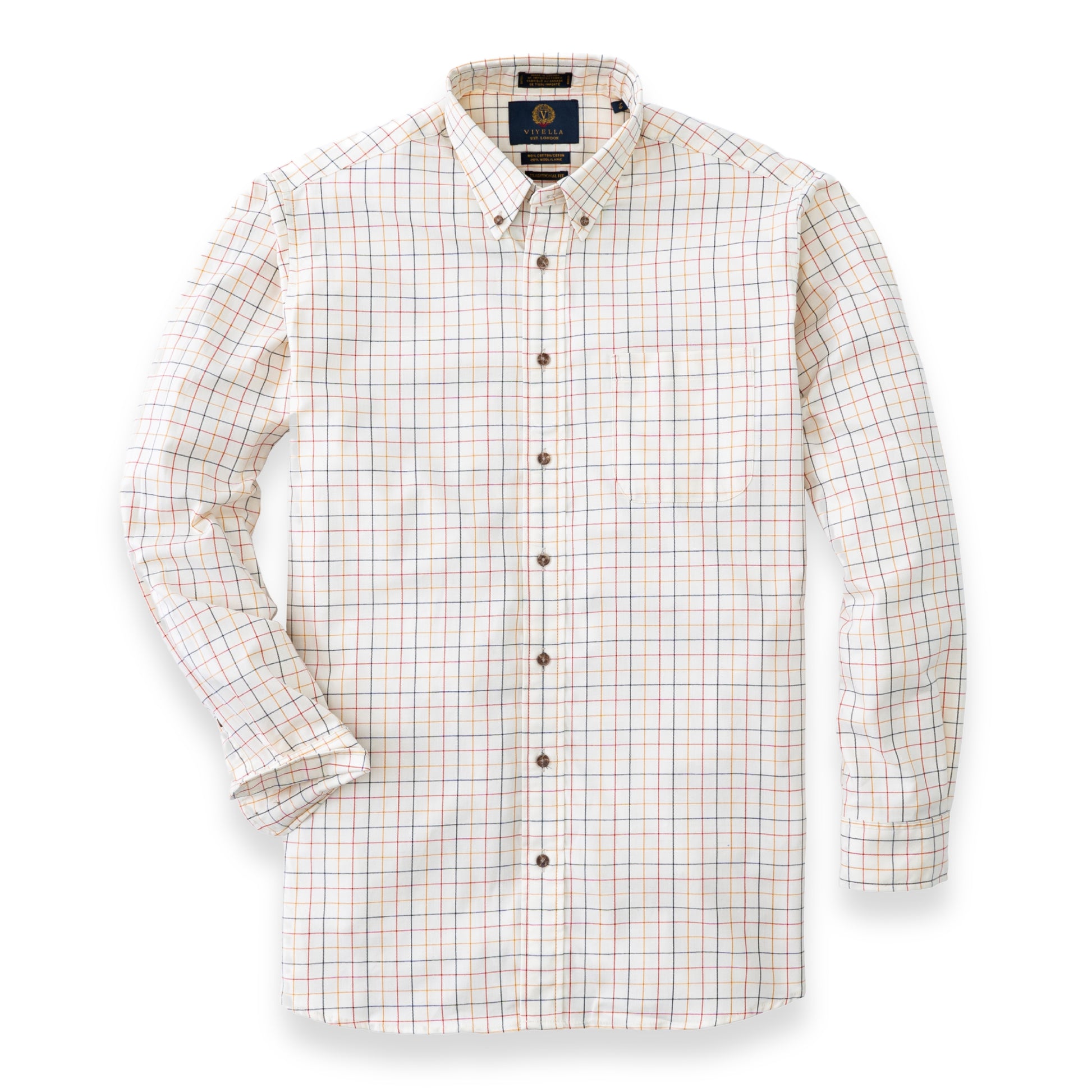 Men's Natural Tattersall Viyella Shirt