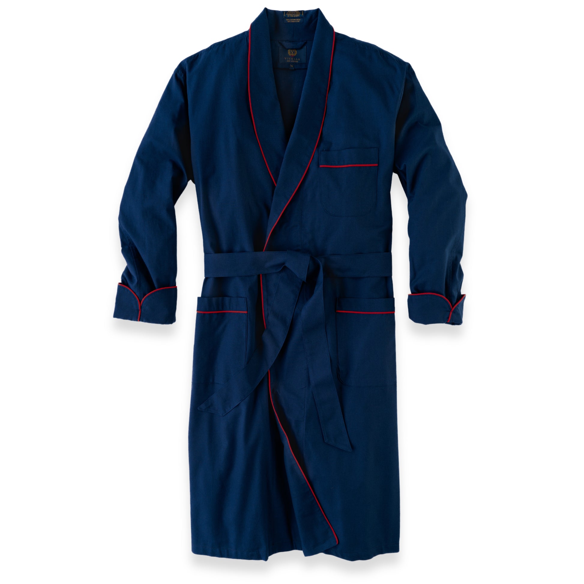 Men's Navy Viyella Robe