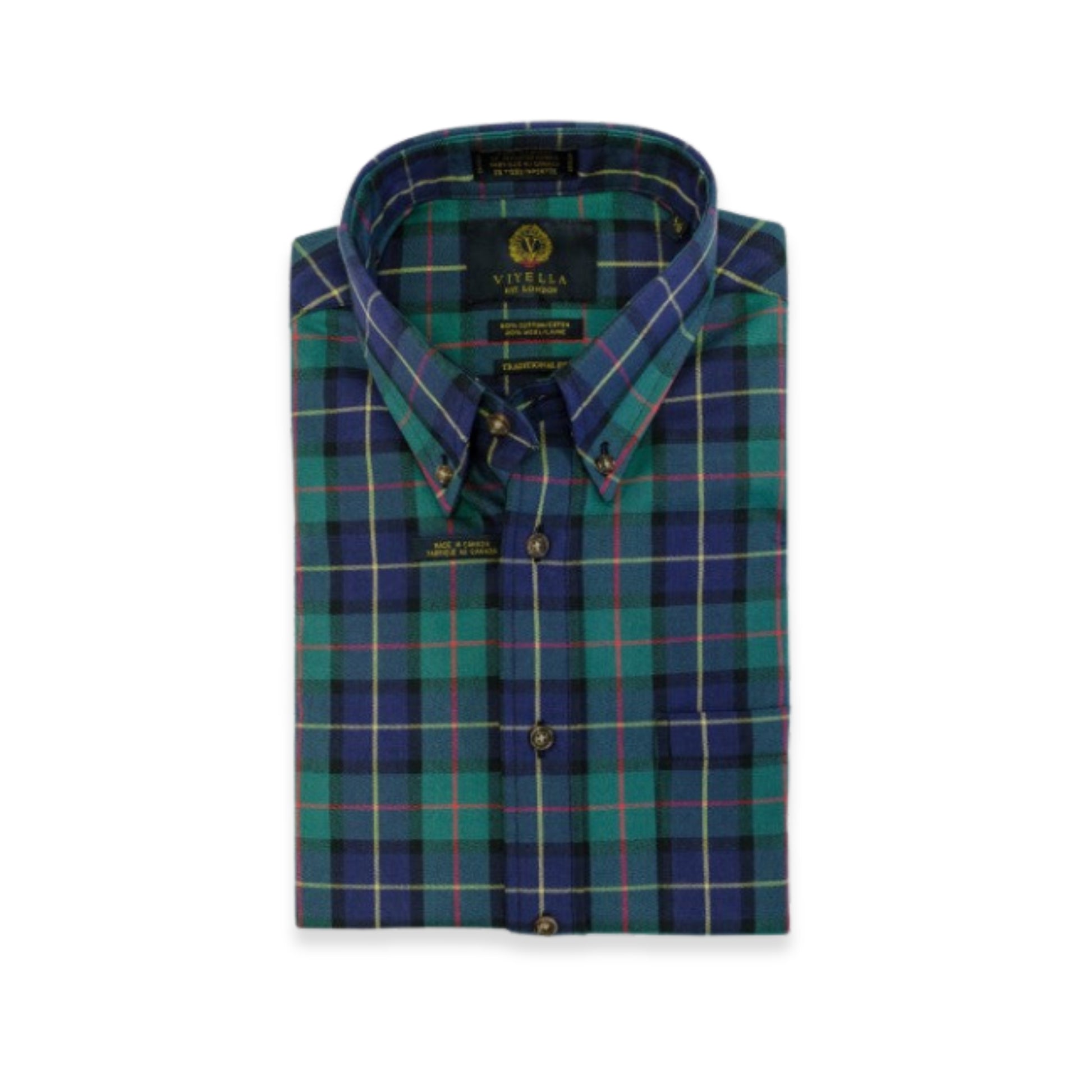 Men's Pine Plaid Viyella Shirt