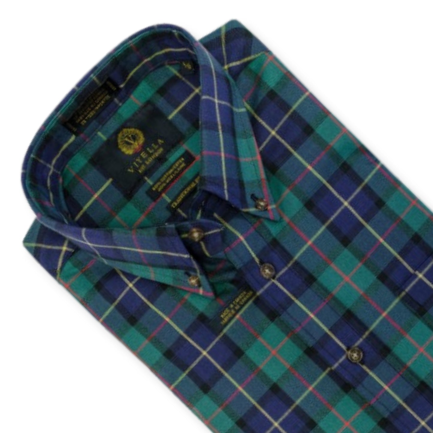 Men's Pine Plaid Viyella Shirt