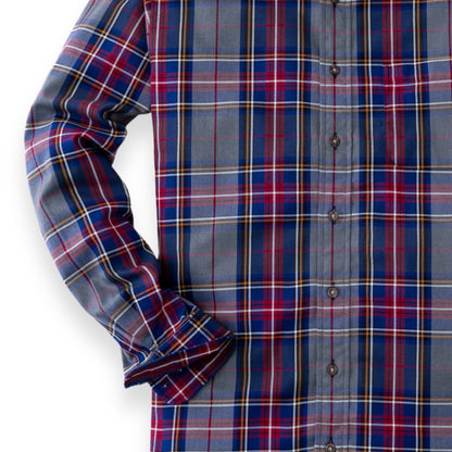 Men's Red and Flannel Plaid Viyella Shirt