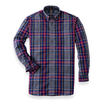 Men's Red and Flannel Plaid Viyella Shirt