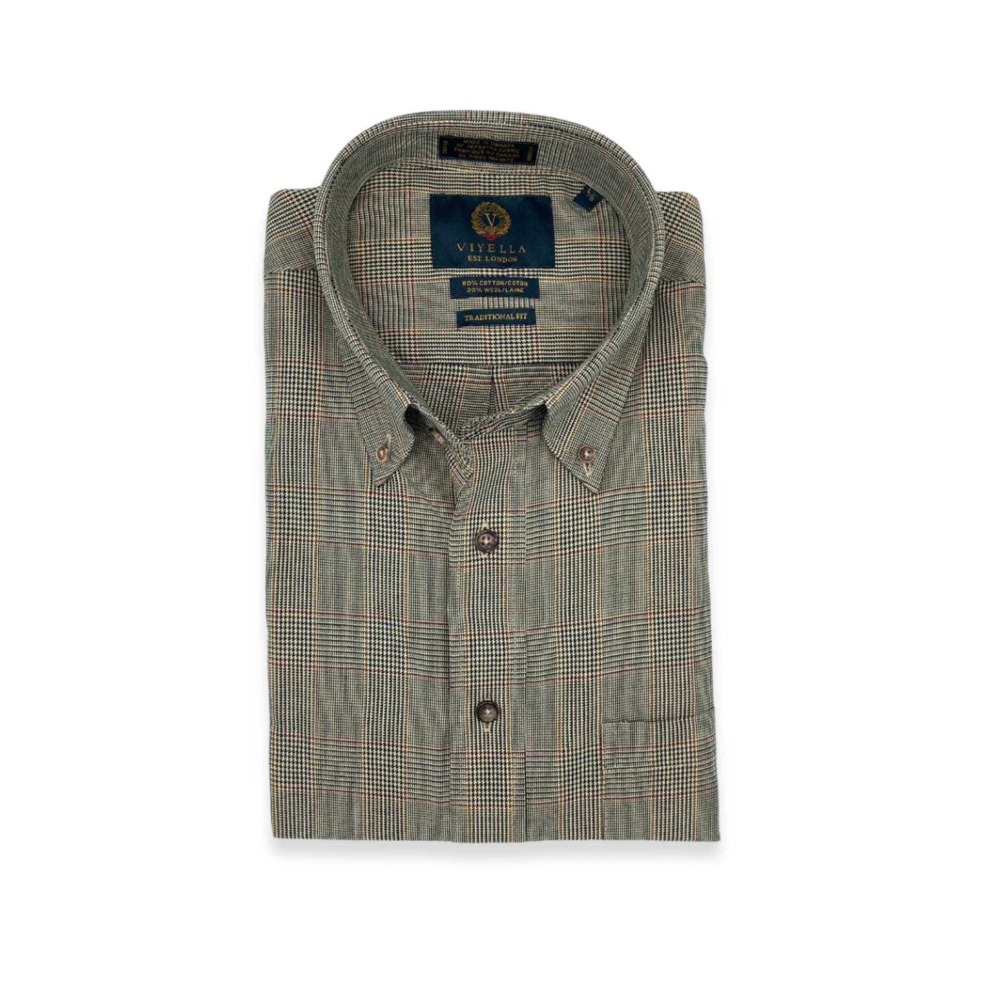 Men's Shiitake Check Viyella Shirt