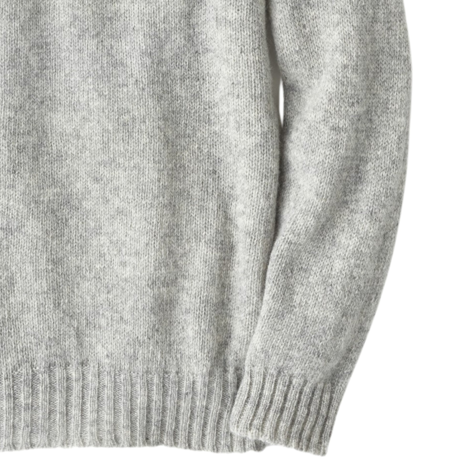 Men's Traditional Shetland Wool Crew Neck Sweater | Blazer Grey