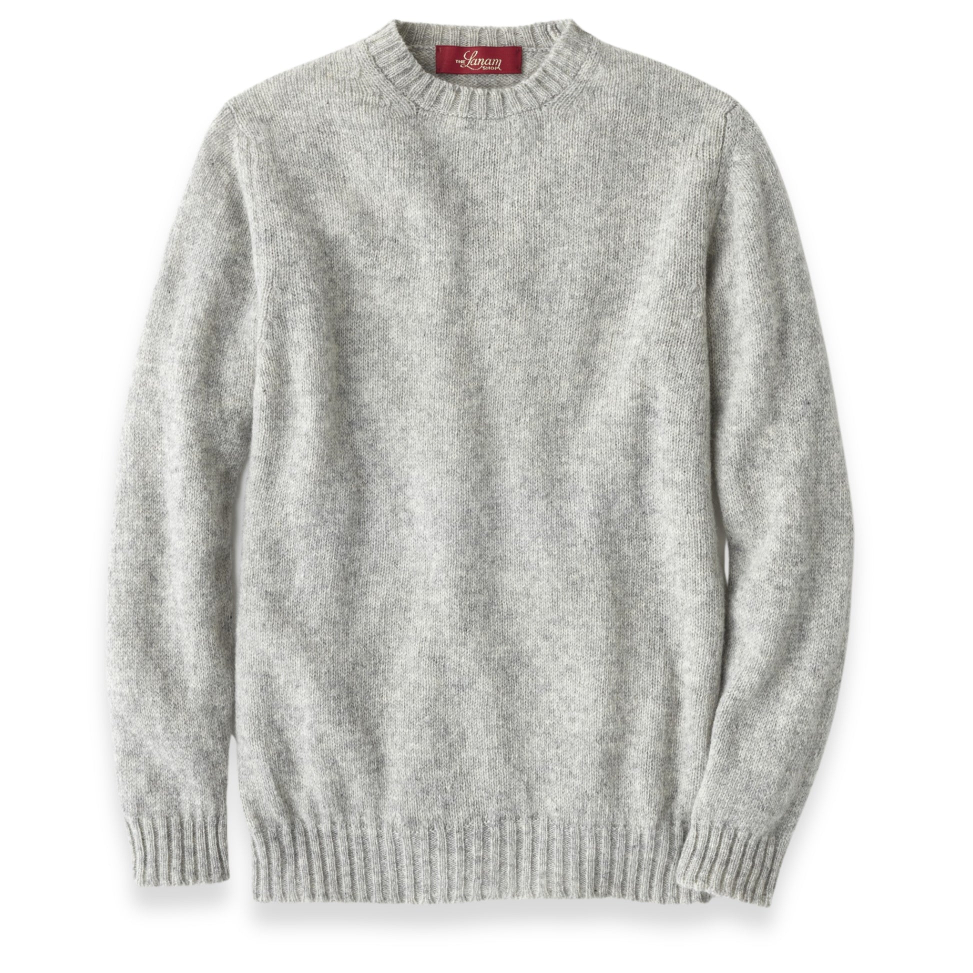 Men's Traditional Shetland Wool Crew Neck Sweater | Blazer Grey