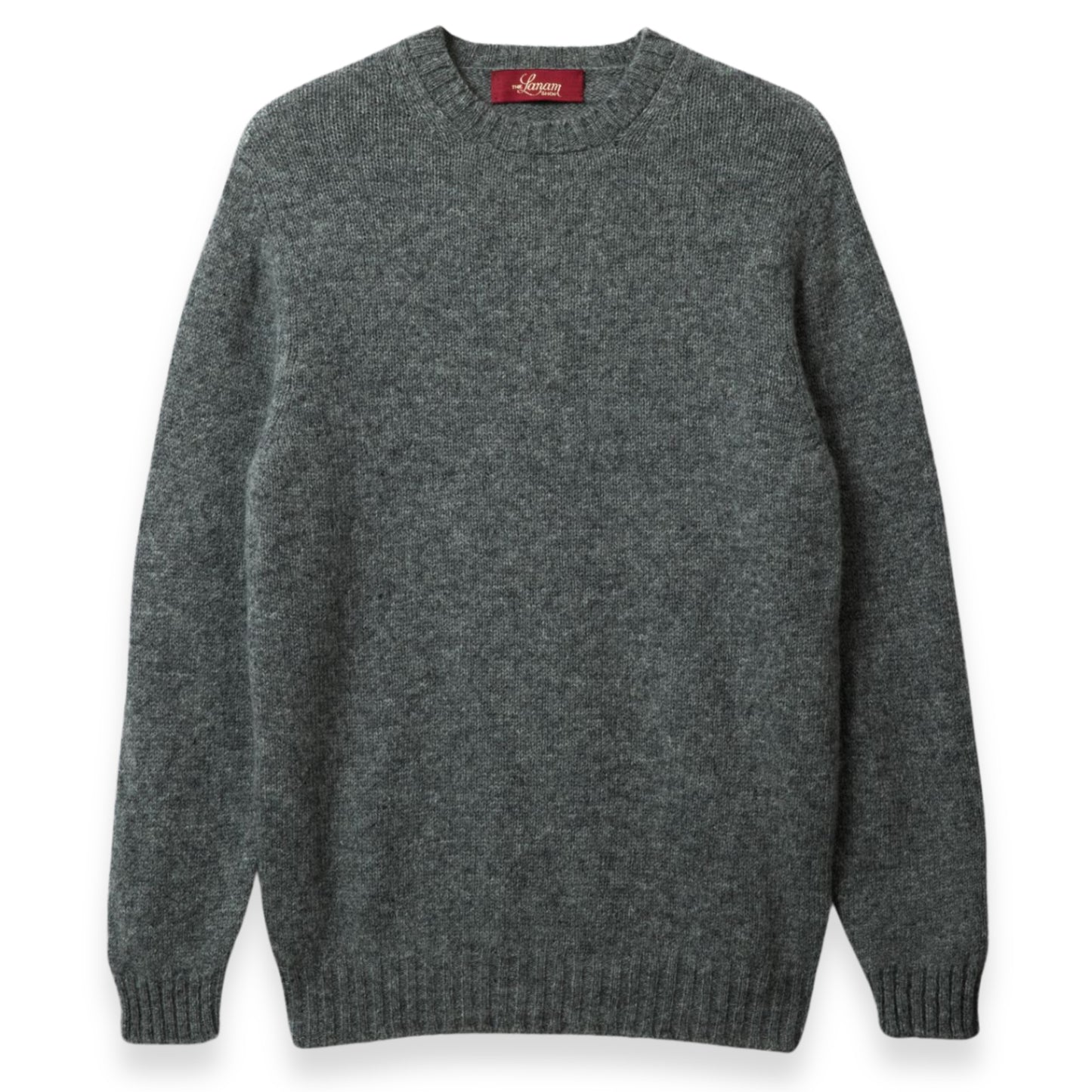 Men's Traditional Shetland Wool Crew Neck Sweater | Medium Grey