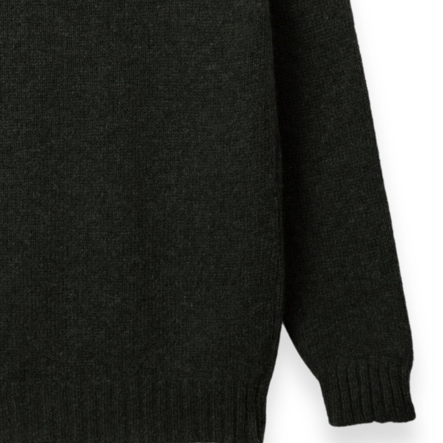 Men's Traditional Shetland Wool Crew Neck Sweater | Spruce